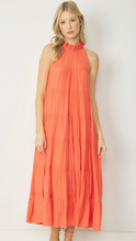 Load image into Gallery viewer, Kylie Mock Neck Maxi Dress | Coral