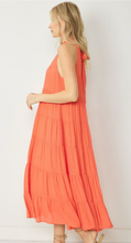 Load image into Gallery viewer, Kylie Mock Neck Maxi Dress | Coral
