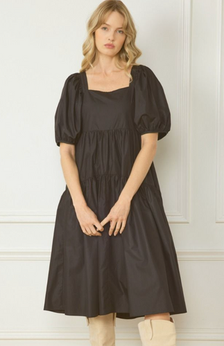 Milly Tiered Dress | Black