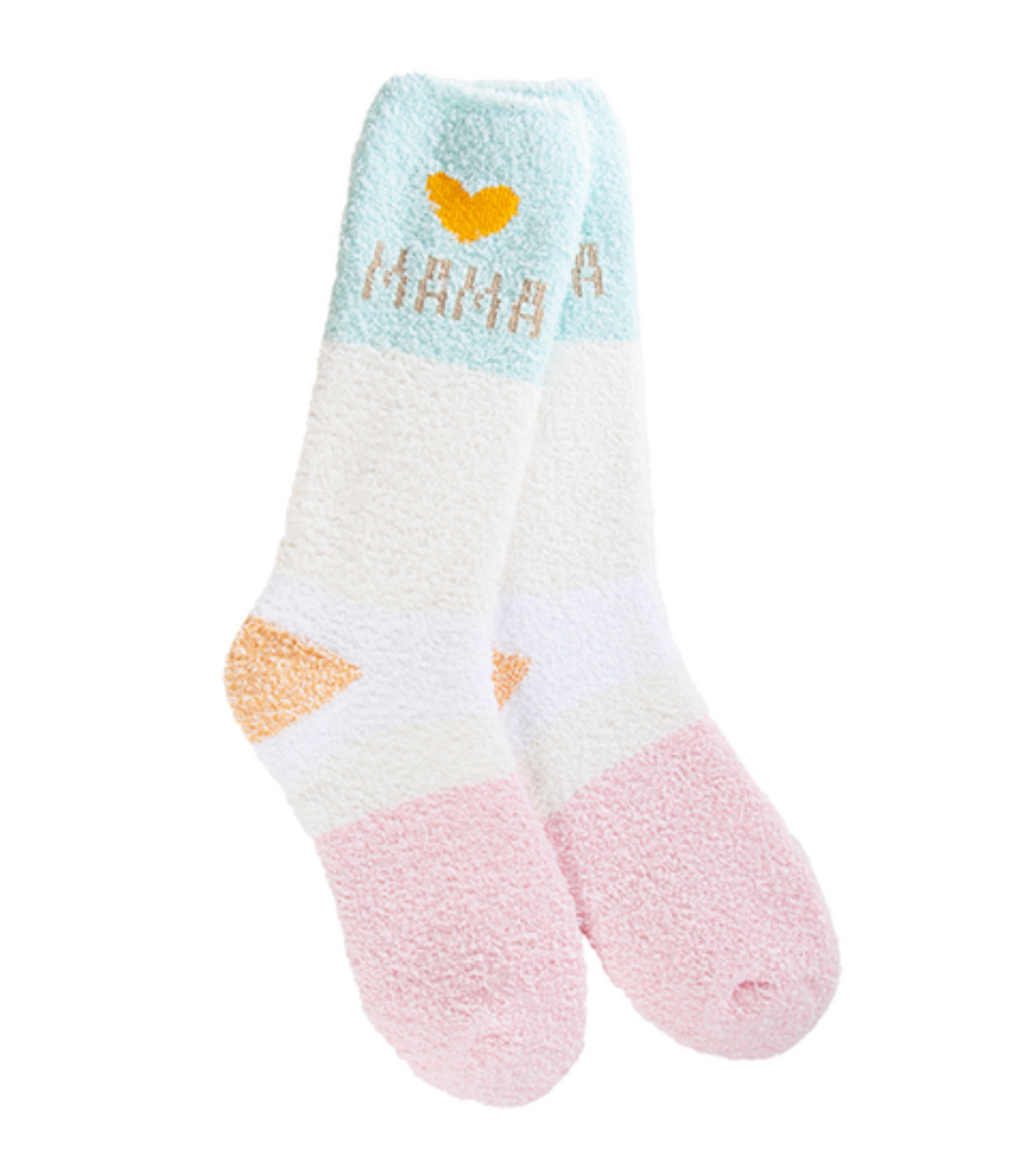 Heart Mama Fuzzy Socks