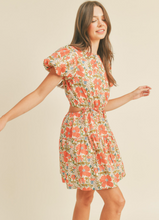 Load image into Gallery viewer, Julie Floral Cut Out Dress | Coral