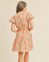 Load image into Gallery viewer, Julie Floral Cut Out Dress | Coral