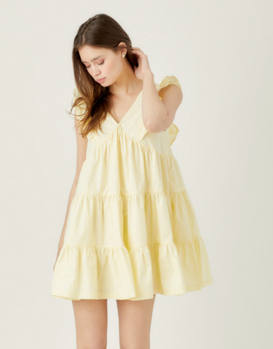 Belle Babydoll Dress | Yellow