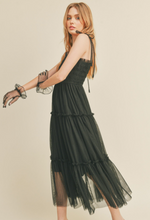 Load image into Gallery viewer, Carrie Tulle Midi Dress | Black
