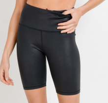 Load image into Gallery viewer, Dani High Waisted Biker Shorts | Foil Black