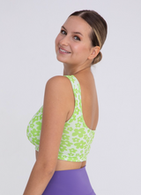 Load image into Gallery viewer, Breeze Daisy Ribbed Sports Bra | Green
