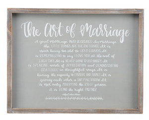 Art of Marriage Framed Board | Small