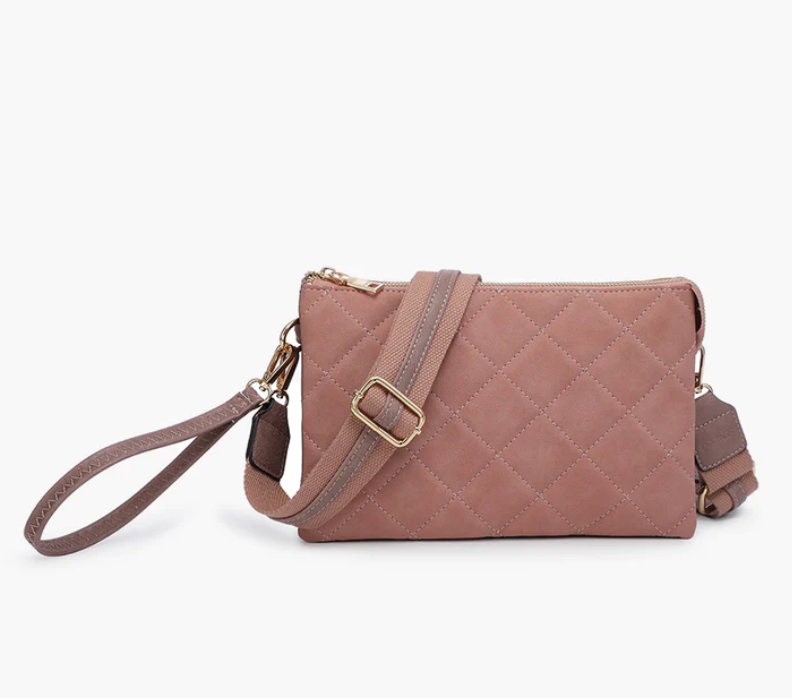 Izzy Quilted Crossbody | Mauve