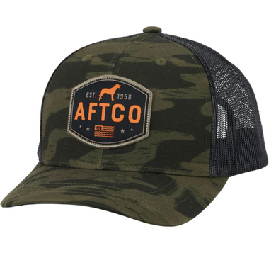 AFTCO Best Friend Trucker Hat | Oxide Blur Camo