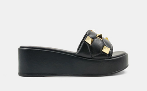 Joplin Platform Sandal | Black