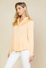 Load image into Gallery viewer, Alexa Satin Button Up | Bright Cantaloupe