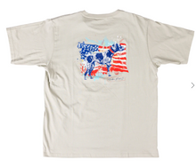Load image into Gallery viewer, Southern Point American Flag Watercolor T-Shirt | Grey