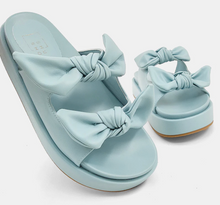 Load image into Gallery viewer, Kiki Bow Platform Sandal | Blue