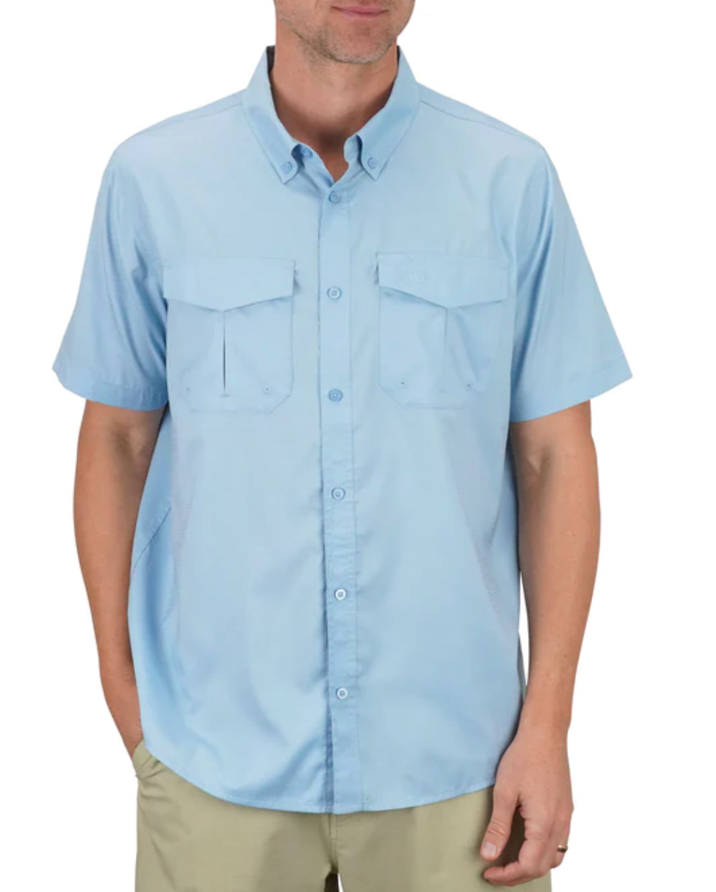 AFTCO Rangle Vented Short Sleeve Shirt | Airy Blue
