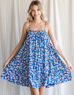 Tessa Floral Dress | Blue