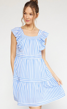Load image into Gallery viewer, Demry Striped Dress | Blue