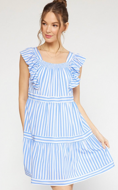 Demry Striped Dress | Blue