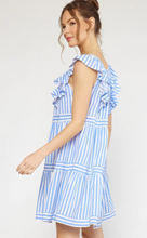 Load image into Gallery viewer, Demry Striped Dress | Blue