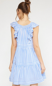 Demry Striped Dress | Blue